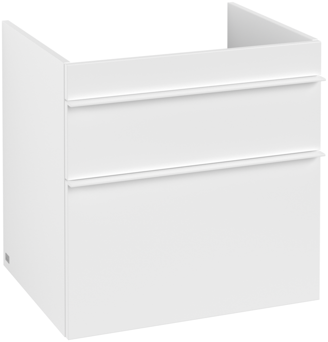 Тумба под раковину Villeroy & Boch Venticello 60,3х50,2 см ДСП/МДФ белый матовый/ручка алюминий белый A92402MS