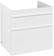 Тумба під раковину Villeroy & Boch Venticello 60,3х50,2 см ДСП/МДФ білий матовий/ручка алюміній білий A92402MS