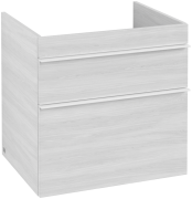Тумба под раковину Villeroy & Boch Venticello 60,3х50,2 см ДСП/МДФ белое дерево/ручка алюминий белый A92402E8