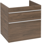 Тумба под раковину Villeroy & Boch Venticello 60,3х50,2 см ДСП дуб аризона/ручка алюминий белый A92402VH