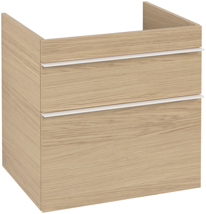 Тумба під раковину Villeroy & Boch Venticello 60,3х50,2 см ДСП північний дуб/ручка алюміній білий A92402VJ