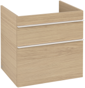 Тумба під раковину Villeroy & Boch Venticello 60,3х50,2 см ДСП північний дуб/ручка алюміній білий A92402VJ