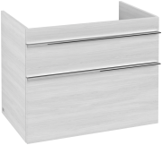 Тумба под раковину Villeroy & Boch Venticello 75,3х50,2 см ДСП/МДФ белое дерево/ручка хром A92501E8