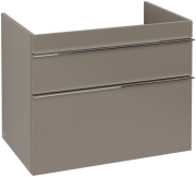 Тумба под раковину Villeroy & Boch Venticello 75,3х50,2 ДСП трюфель серый/ручка хром A92501VG