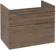 Тумба під раковину Villeroy & Boch Venticello 75,3х50,2 см ДСП дуб аризона/ручка хром A92501VH
