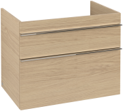 Тумба під раковину Villeroy & Boch Venticello 75,3х50,2 см ДСП північний дуб/ручка хром A92501VJ