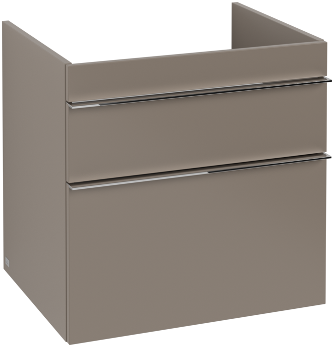 Тумба под раковину Villeroy & Boch Venticello 60,3х50,2 ДСП трюфель серый/ручка хром A92401VG