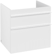 Тумба под раковину Villeroy & Boch Venticello 60,3х50,2 см ДСП/МДФ белый матовый/ручка алюминий белый A92402MS