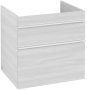 Тумба під раковину Villeroy & Boch Venticello 60,3х50,2 см ДСП/МДФ біле дерево/ручка алюміній білий A92402E8
