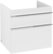 Тумба под раковину Villeroy & Boch Venticello 60,3х50,2 см ДСП/МДФ белый матовый/ручка хром A92401MS