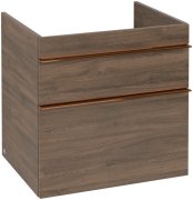 Тумба під раковину Villeroy & Boch Venticello 60,3х50,2 см ДСП дуб аризона/ручка мідь A92405VH