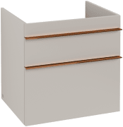 Тумба под раковину Villeroy & Boch Venticello 60,3х50,2 см ДСП мягкий серый/ручка медь A92405VK