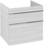 Тумба під раковину Villeroy & Boch Venticello 60,3х50,2 см ДСП/МДФ біле дерево/ручка хром A92401E8