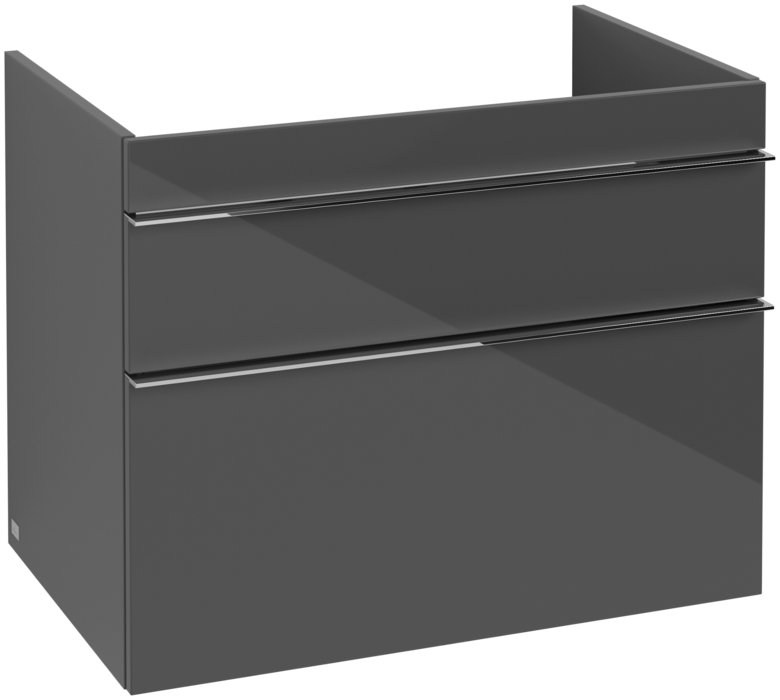 Тумба під раковину Villeroy & Boch Venticello 75,3х50,2 см МДФ глянсовий сірий/ручка хром A92501FP