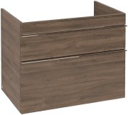 Тумба под раковину Villeroy & Boch Venticello 75,3х50,2 см ДСП дуб аризона/ручка хром A92501VH