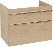 Тумба під раковину Villeroy & Boch Venticello 75,3х50,2 см ДСП північний дуб/ручка хром A92501VJ