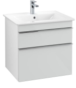 Тумба под раковину Villeroy & Boch Venticello 60,3х50,2 см МДФ стекло глянцевое белое/ручка хром A92401RE