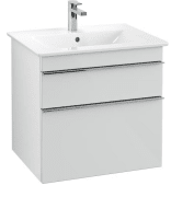 Тумба под раковину Villeroy & Boch Venticello 60,3х50,2 см МДФ стекло глянцевое белое/ручка хром A92401RE