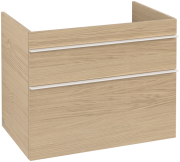 Тумба під раковину Villeroy & Boch Venticello 75,3х50,2 см ДСП північний дуб/ручка алюміній білий A92502VJ