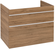 Тумба под раковину Villeroy & Boch Venticello 75,3х50,2 см ДСП дуб канзас/ручка алюминий белый A92502RH