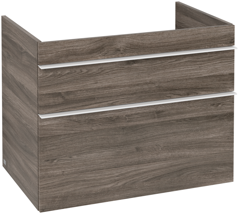 Тумба под раковину Villeroy & Boch Venticello 75,3х50,2 см ДСП каменный дуб/ручка алюминий белый A92502RK