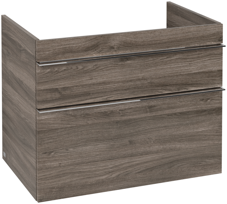 Тумба під раковину Villeroy & Boch Venticello 75,3х50,2 см ДСП кам'яний дуб/ручка хром A92501RK