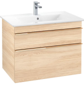 Тумба под раковину Villeroy & Boch Venticello 75,3х50,2 см ДСП вяз печатный/ручка медь A92505PN