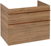 Тумба под раковину Villeroy & Boch Venticello 75,3х50,2 см ДСП дуб канзас/ручка медь A92505RH