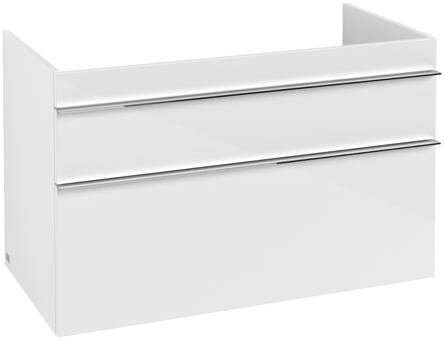 Тумба под раковину Villeroy & Boch Venticello 95,3х50,2 см МДФ глянцевый белый/ручка хром A92601DH