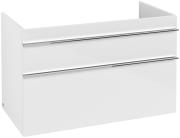 Тумба под раковину Villeroy & Boch Venticello 95,3х50,2 см МДФ глянцевый белый/ручка хром A92601DH