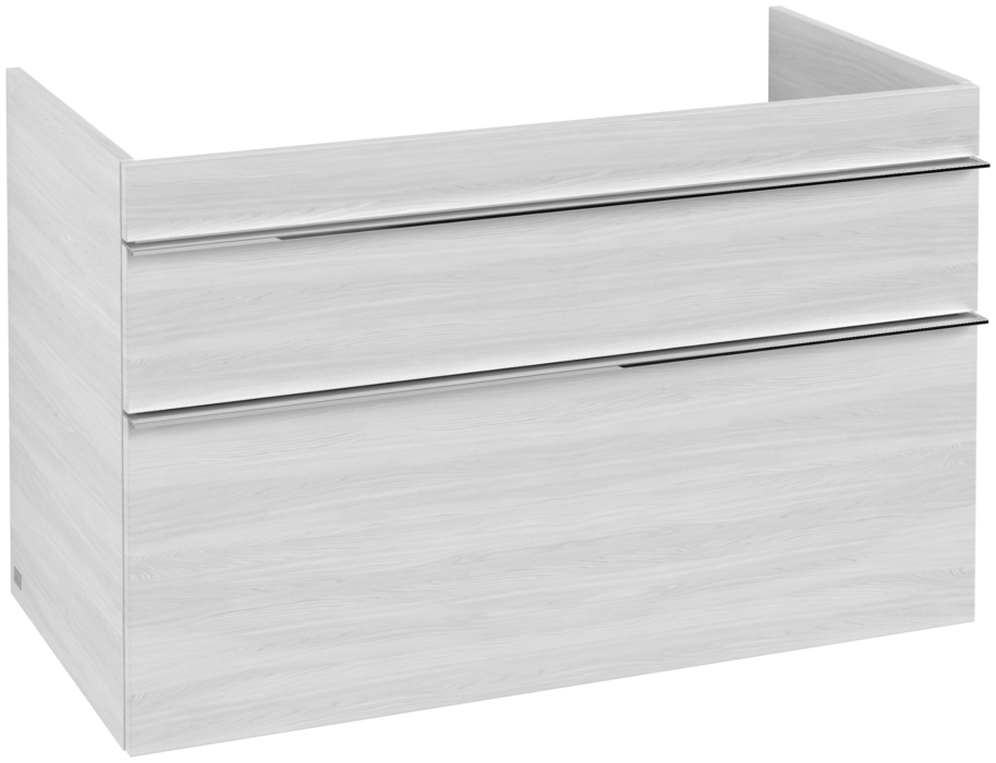 Тумба під раковину Villeroy & Boch Venticello 95,3х50,2 см ДСП/МДФ біле дерево/ручка хром A92601E8