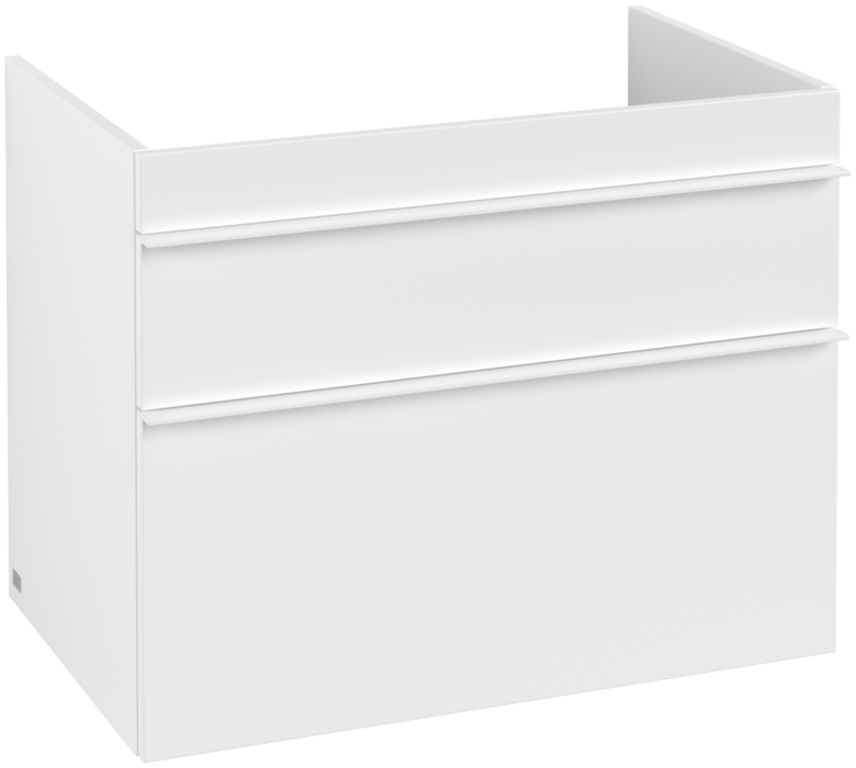 Тумба под раковину Villeroy & Boch Venticello 75,3х50,2 см ДСП/МДФ белый матовый/ручка алюминий белый A92502MS