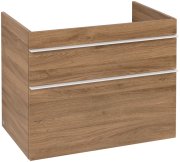 Тумба під раковину Villeroy & Boch Venticello 75,3х50,2 см ДСП дуб канзас/ручка алюміній білий A92502RH