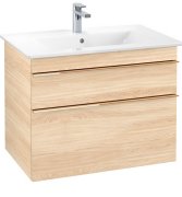 Тумба під раковину Villeroy & Boch Venticello 75,3х50,2 см ДСП в'яз друкарський/ручка мідь A92505PN