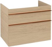 Тумба під раковину Villeroy & Boch Venticello 75,3х50,2 см ДСП північний дуб/ручка мідь A92505VJ