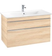 Тумба під раковину Villeroy & Boch Venticello 95,3х50,2 см ДСП в'яз друкарський/ручка хром A92601PN