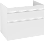 Тумба под раковину Villeroy & Boch Venticello 75,3х50,2 см ДСП/МДФ белый матовый/ручка алюминий белый A92502MS