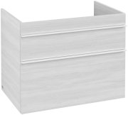 Тумба под раковину Villeroy & Boch Venticello 75,3х50,2 см ДСП/МДФ белое дерево/ручка алюминий белый A92502E8