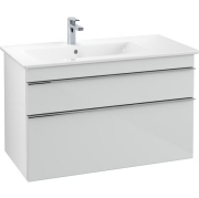 Тумба під раковину Villeroy & Boch Venticello 95,3х50,2 см МДФ скло глянсове біле/ручка хром A92701RE