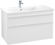 Тумба під раковину Villeroy & Boch Venticello 95,3х50,2 см ДСП/МДФ білий матовий/ручка алюміній білий A92702MS