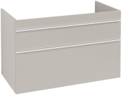 Тумба под раковину Villeroy & Boch Venticello 95,3х50,2 см ДСП мягкий серый/ручка алюминий белый A92602VK