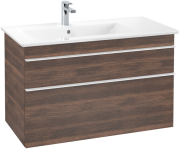 Тумба під раковину Villeroy & Boch Venticello 95,3х50,2 см ДСП дуб аризона/ручка алюміній білий A92702VH