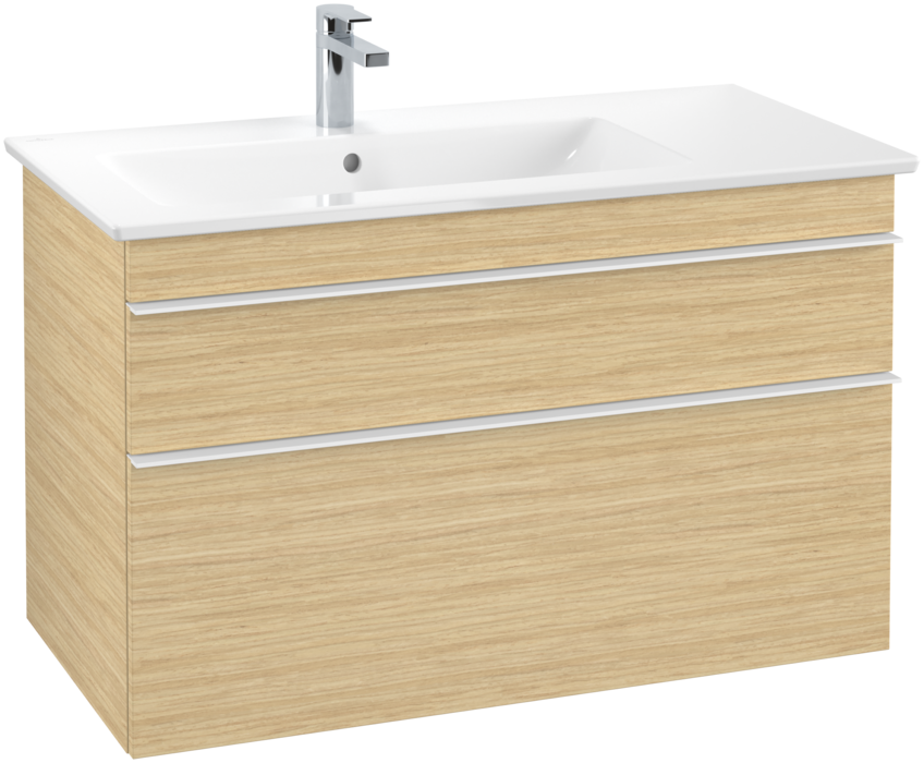 Тумба под раковину Villeroy & Boch Venticello 95,3х50,2 см ДСП северный дуб/ручка алюминий белый A92702VJ