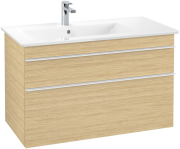 Тумба под раковину Villeroy & Boch Venticello 95,3х50,2 см ДСП северный дуб/ручка алюминий белый A92702VJ