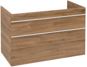 Тумба под раковину Villeroy & Boch Venticello 95,3х50,2 см ДСП дуб канзас/ручка алюминий белый A92602RH