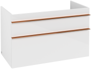 Тумба под раковину Villeroy & Boch Venticello 95,3х50,2 см МДФ глянцевый белый/ручка медь A92605DH