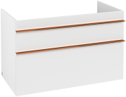 Тумба под раковину Villeroy & Boch Venticello 95,3х50,2 см ДСП/МДФ белый матовый/ручка медь A92605MS