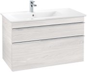 Тумба під раковину Villeroy & Boch Venticello 95,3х50,2 см ДСП/МДФ біле дерево/ручка хром A92701E8