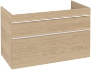 Тумба під раковину Villeroy & Boch Venticello 95,3х50,2 см ДСП північний дуб/ручка алюміній білий A92602VJ