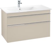 Тумба под раковину Villeroy & Boch Venticello 95,3х50,2 см ДСП мягкий серый/ручка хром A92701VK